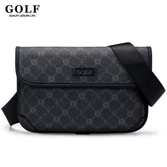 GOLF  复古印花斜挎包耐磨手机包商务休闲邮差包单肩包 D341994