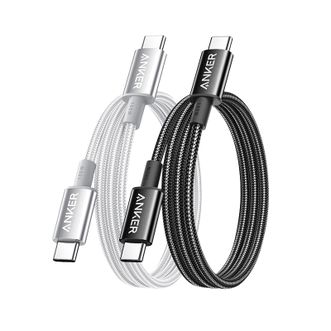 安克  尼龙编织数据线  100W闪充双向Type-C数据线快充编织线  1米长