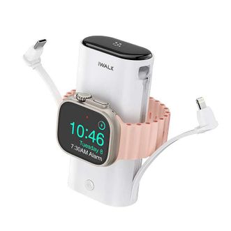 爱沃可/IWALK  自带线充电宝双线大容量多功能移动电源适配苹果华为小米手表磁吸充
