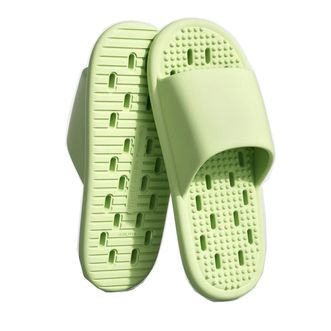 洁丽雅/Grace  浴室家居拖鞋凉拖夏季漏水拖女士男士 JLY-TX1370 绿色 36-37（适合35-36码）