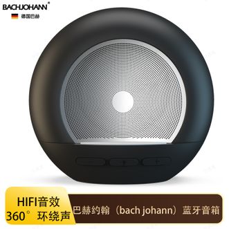 巴赫约翰/bachjohann  智能蓝牙音响闹钟多功能无线小音箱插卡自带氛围灯 DW06黑色
