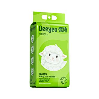 德佑/Deeyeo  萌萌羊悬挂式绵柔巾200片*1包（赠挂钩）洗脸巾