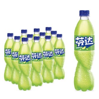 可口可乐  芬达苹果味500ml*12瓶 芬达汽水饮料碳酸饮料整箱装
