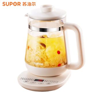 苏泊尔/Supor  养生壶  1.5l容量 16大菜单功能 800W大功率 5段调温 高硼硅 24小时预约  养生壶  SW-15Y19