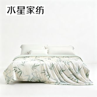 水星家纺 时尚缠夏艾草抗菌夏被轻柔丝滑亲肤软糯透气干爽不闷汗可机洗水洗匠心工艺不易移位【线下专柜同款】 缠夏艾草抗菌夏被 水星家纺 时尚缠夏艾草抗菌夏被轻柔丝滑亲肤软糯透气干爽不闷汗可机洗水洗匠心工艺不易移位【线下专柜同款】 缠夏艾草抗菌夏被