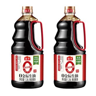 海天  0金标生抽酱油1.28L*2瓶