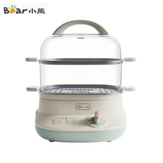 小熊/Bear  电蒸锅 蒸蛋器 二层家用多功能大容量电蒸笼自动断电微电脑式蒸包子机饭菜加热器 6L 常规款 DZG-C60W9