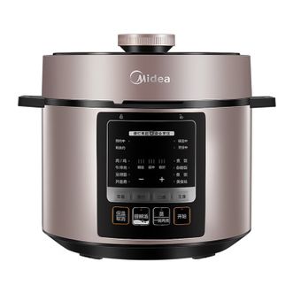 美的/Midea  提鲜电压力锅  5升1000W大功率上蒸下煮智能预约高压锅
