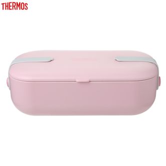 膳魔师（THERMOS）  900ml电热饭盒电蒸饭盒加热饭盒保温饭盒 多功能保温便携蒸煮加热便当盒上班族电子饭盒EHA-4104A-P粉色