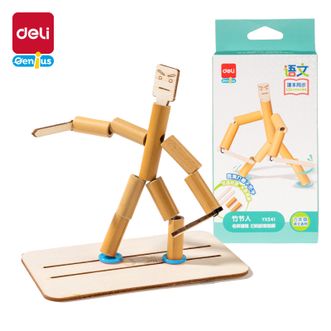 得力/deli  对战桌台手工diy益智教学玩具 竹节人 YX541*2（2盒装）