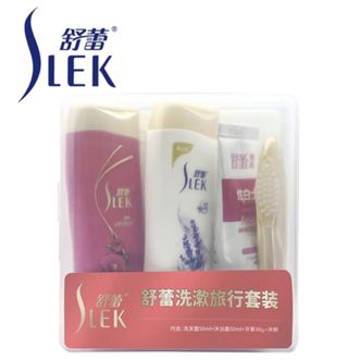 舒蕾/Slek  （50g/瓶+50ml/瓶+30g/支+牙刷 ）洗沐礼盒滋养修护山茶花洗发露 洗发沐浴牙膏牙刷组合装