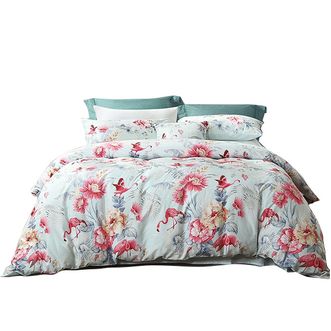 富安娜/Fuanna  纯棉印花四件套-悦舞红颜203*229cm 富安娜/Fuanna  纯棉印花四件套-悦舞红颜203*229cm