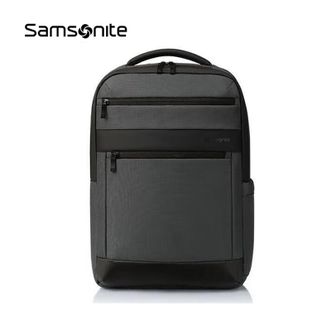 新秀丽/Samsonite  CHIRON系列 商务多功能双肩包 PU拼接时尚笔记本电脑包 通勤大容量（NU4）  （产品尺寸：300×420×150mm）（容量20L）