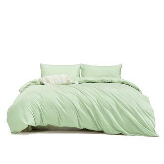 水星家纺  乐享好眠 翠若碧影磨毛四件套220×240 131439