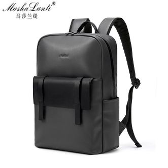 马莎兰缇/MashaLanti  大容量15.6英寸电脑包时尚出差旅行男士双肩包休闲大学生书包M224303Q3534O