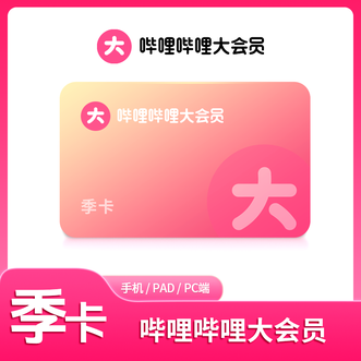 哔哩哔哩大会员  bilibili B站VIP大会员季卡/3个月 手机直充