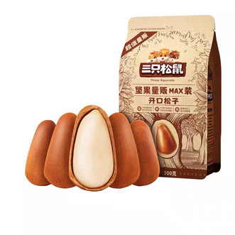 三只松鼠（Three Squirrels）  东北松子手剥原味开口松子量贩装开口松子500g1袋
