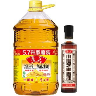 鲁花 花生油5.7L+小磨香油260ml 鲁花 花生油5.7L+小磨香油260ml