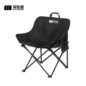 探险者（TAN XIAN ZHE）  月亮椅露营椅户外折叠椅便携式躺椅钓鱼凳沙滩椅野餐椅   经典款 黑色