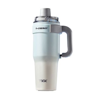 TKK  保温杯车载陶瓷覆层内胆水杯 T-One弹盖冰霸杯 霞光蓝 1200ml TKK2032