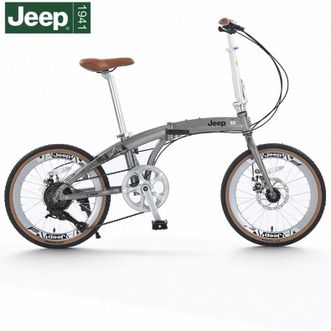 Jeep  20寸7速铝合金车架折叠自行车 爱L200-棕胎-时尚款