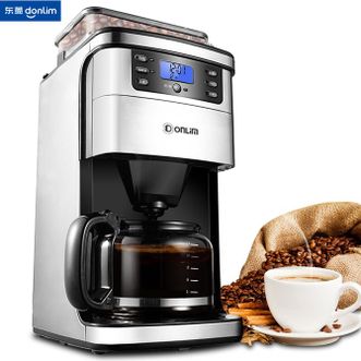 东菱/Donlim  咖啡机研磨一体机 美式全自动滴滤式豆粉两用智能预约DL-KF4266