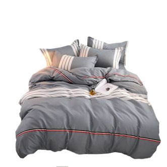 啄木鸟/Plover  卡肤棉四件套 横条纹 40支 品调 1.8米床 床单款