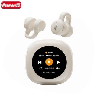 纽曼（Newmine）  蓝牙耳机CT11【肤色】无线降噪会议同声翻译耳夹开放式触屏自带内存卡运动超长续航 肤色【全景音质+Ai同声传译】