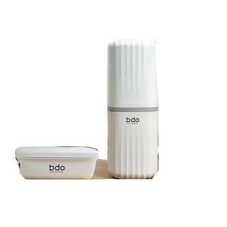 BDO家用旅行洗漱杯香皂收纳盒便携带盖宿舍肥皂盒皂盒防水密封学生牙刷杯牙膏杯便携式漱口杯牙具杯BDO6209旅行杯+BDO6046皂盒星际白