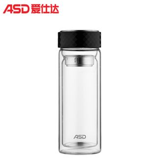 爱仕达/ASD  灵韵系列双层玻璃杯320ml容量办公商务水杯茶杯杯子