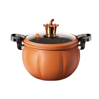 翰乐  大容量微压锅不粘锅家用煲汤锅南瓜焖烧料理锅 橙色 28cm