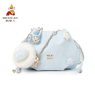 稻草人（MEXICAN）   2026春夏新款云朵包可爱甜美风单肩斜挎包链条包女包 蓝色
