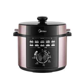 美的/Midea  电压力锅5L 简易操作旋钮 一锅双胆高压锅
