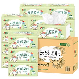 心相印  三丽鸥联名款软抽纸3层100抽20包（箱装）无香型 柔软亲肤餐巾纸卫生纸擦手纸生活用纸囤货装