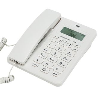 得力/deli  电话机固定电话座机办公家用来电显示来去电查询可接分机【插线即用】13606