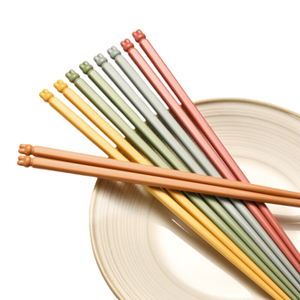 康巴赫（KBH）  吉兔五色分食合金筷个人专用筷家用 KH-JKJT01
