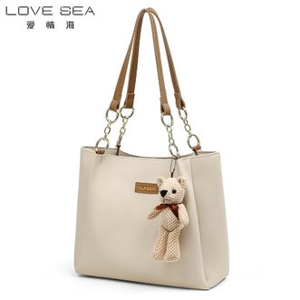 爱情海Lovesea女包牛皮单肩包女托特包大容量手提包AQH3956
