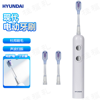 HYUNDAI  电动牙刷 声波扫振专业护齿电动牙刷深度清洁护龈牙刷IPX7级防水便携牙刷