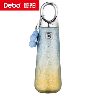 德铂（Debo）  哈维钛水滴杯220mL 抑菌纯钛保温杯保温保冷密封不漏水 小巧便携户外随行杯 渐变蓝