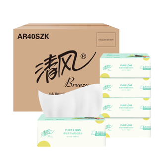 清风  27包抽纸纸巾3层100抽纸巾柔韧系列抽纸