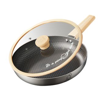 炊大皇（COOKER KING）  小黄鸭平底锅 煎烤锅不粘蜂窝纹28cm  JG28XHYG