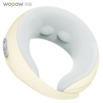 沃品（WOPOW）  颈椎按摩枕 恒温热敷颈部按摩仪 仿人手揉捏U型枕按摩枕头放松斜方肌肩部颈部脖子腿部按摩健康护颈仪颈椎按摩器颈部按摩器NM05米色