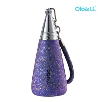 Oball  女神钛杯 镜空紫 350ml 内外纯钛 吸管保温杯 礼盒装 送女朋友 礼盒装 节日礼物