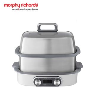 摩飞 /Morphy Richards  电炖/蒸锅家用速蒸锅  MR1168  椰奶白 12L 大容量多层不锈钢蒸炖锅蒸煮锅一体多功能锅