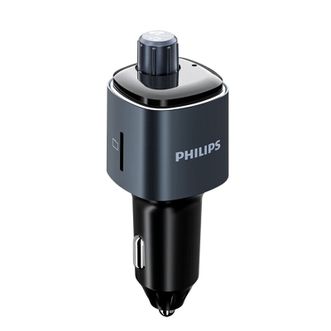 飞利浦（PHILIPS）  车载充电器 快充双USB 无损音质蓝牙通话 点烟器氛围灯电压检测