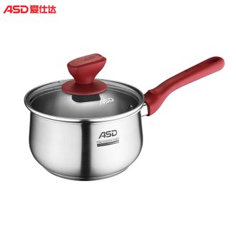 爱仕达/ASD  正品不锈钢复底奶锅 家用16cm磁通复合底不挑灶具 加厚复底婴幼儿辅食锅 1人食小奶锅