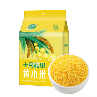 十月稻田  黄小米1kg 杂粮 黄米农家粥米1袋 多种包装随机发货