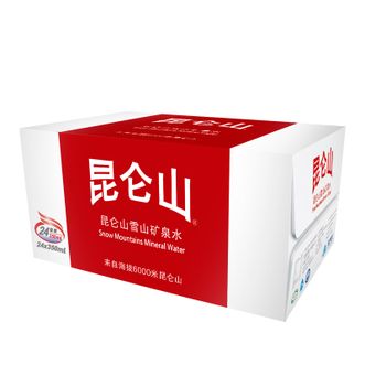 昆仑山  天然弱碱性K24-350ml   雪山矿泉水350ml*24瓶