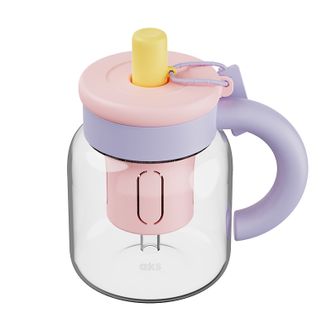 AKS  养乐吨吨杯玻璃杯大容量茶水分离办公室泡茶杯带茶仓850ml AKS681