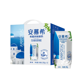 伊利  安慕希希腊风味常温酸奶原味205gx12盒整箱